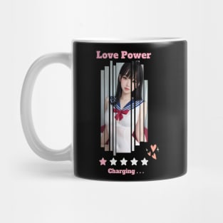 Love Power Charging Anime Girl Mug